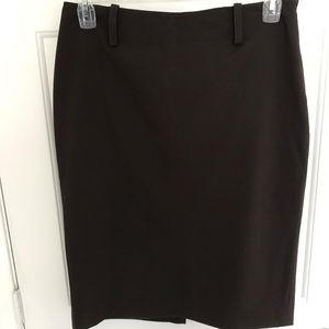 AK Anne Klein BROWN Pencil Skirt Size 8 Stretch